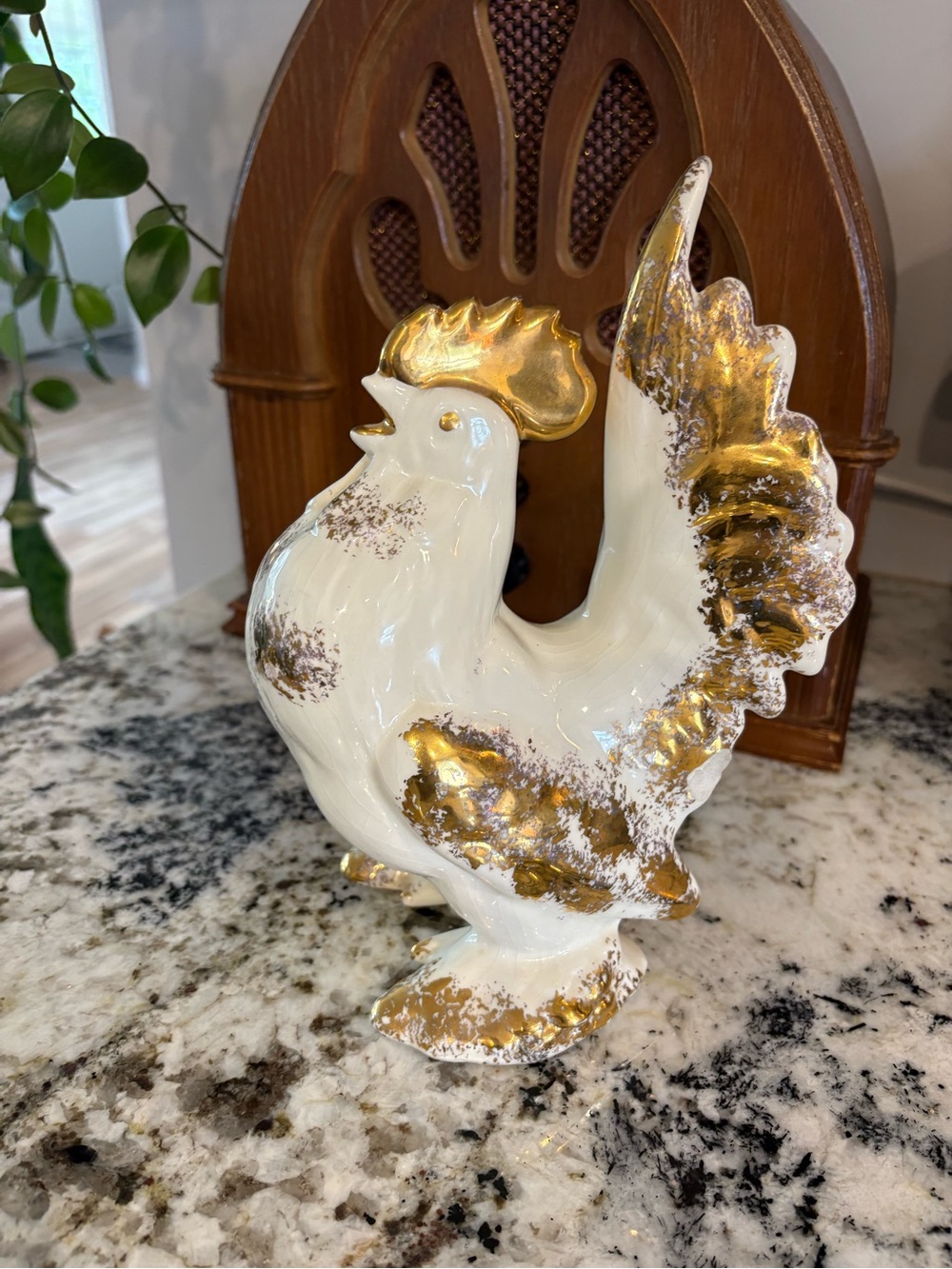 vintage 1950s porcelain rooster figurine